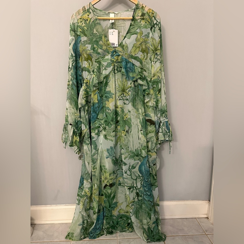 H&M Floral Green Maxi Dress